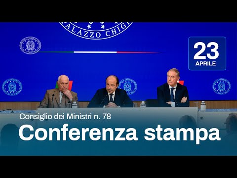 Conferenza stampa del Consiglio dei Ministri n. 78