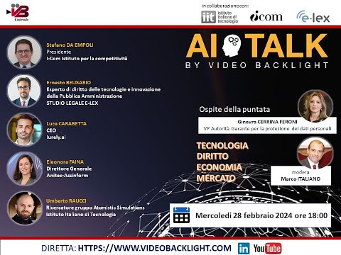 AI Talk: Economia, Diritto, Mercato e Tecnologia, il mensile sull’IA Episodio 1